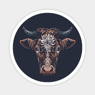 Cow Tattoo Illustration Magnet